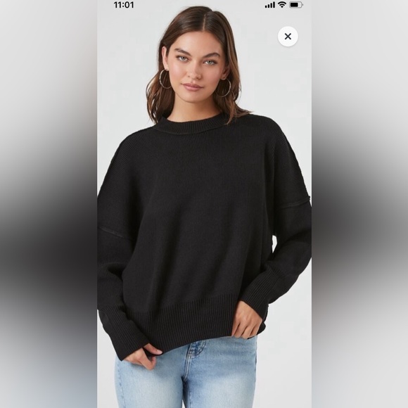 Ribbed drop sleeve sweater READ DESCRIPTION - Picture 1 of 10